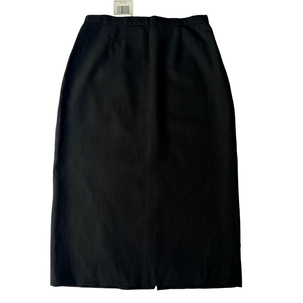 Vintage Episode Studio Woman’s Pleated Black Midi Skirt with Slit